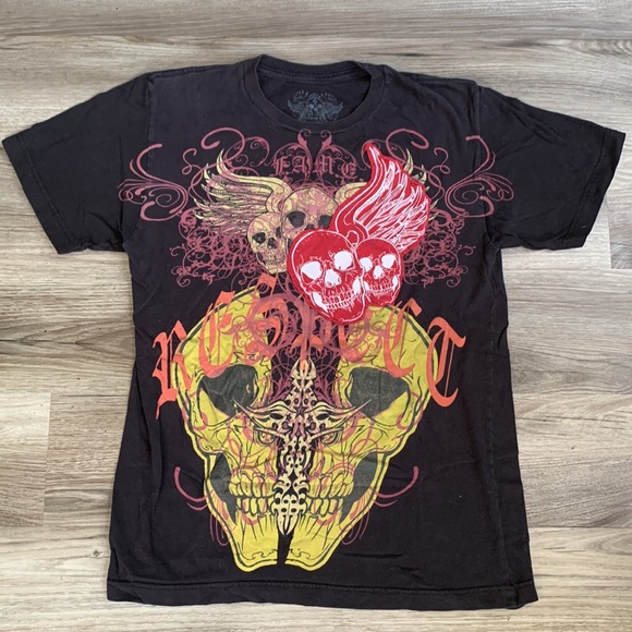 Respect Is Earned Not Given Skull Design Fame Ltd Shirt M Medium Vintage Shirt - Picture 8 of 8